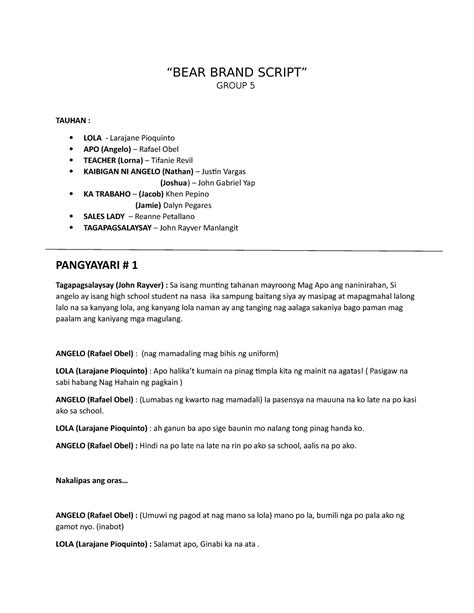 bear brand commercial script|Morning rush with Bear Brand .